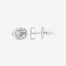 Load image into Gallery viewer, GUCCI Interlocking G Motif in 18kt White Gold Earrings YBD662111002 MSRP $850
