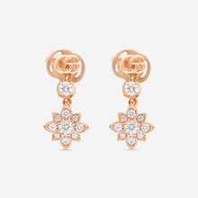 Load image into Gallery viewer, Gucci Flora 18K Rose Gold &amp; Diamond Flower Drop Earrings YBD702691001 MSRP $3,430
