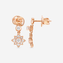Load image into Gallery viewer, Gucci Flora 18K Rose Gold &amp; Diamond Flower Drop Earrings YBD702691001 MSRP $3,430
