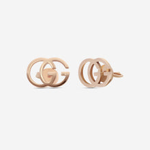 Load image into Gallery viewer, Gucci GG Running 18K Rose Gold Earrings YBD702801001 MSRP $800
