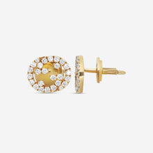Load image into Gallery viewer, Gucci 18K Yellow Gold and Diamonds Stud Earrings YBD729408002 MSRP $3,400
