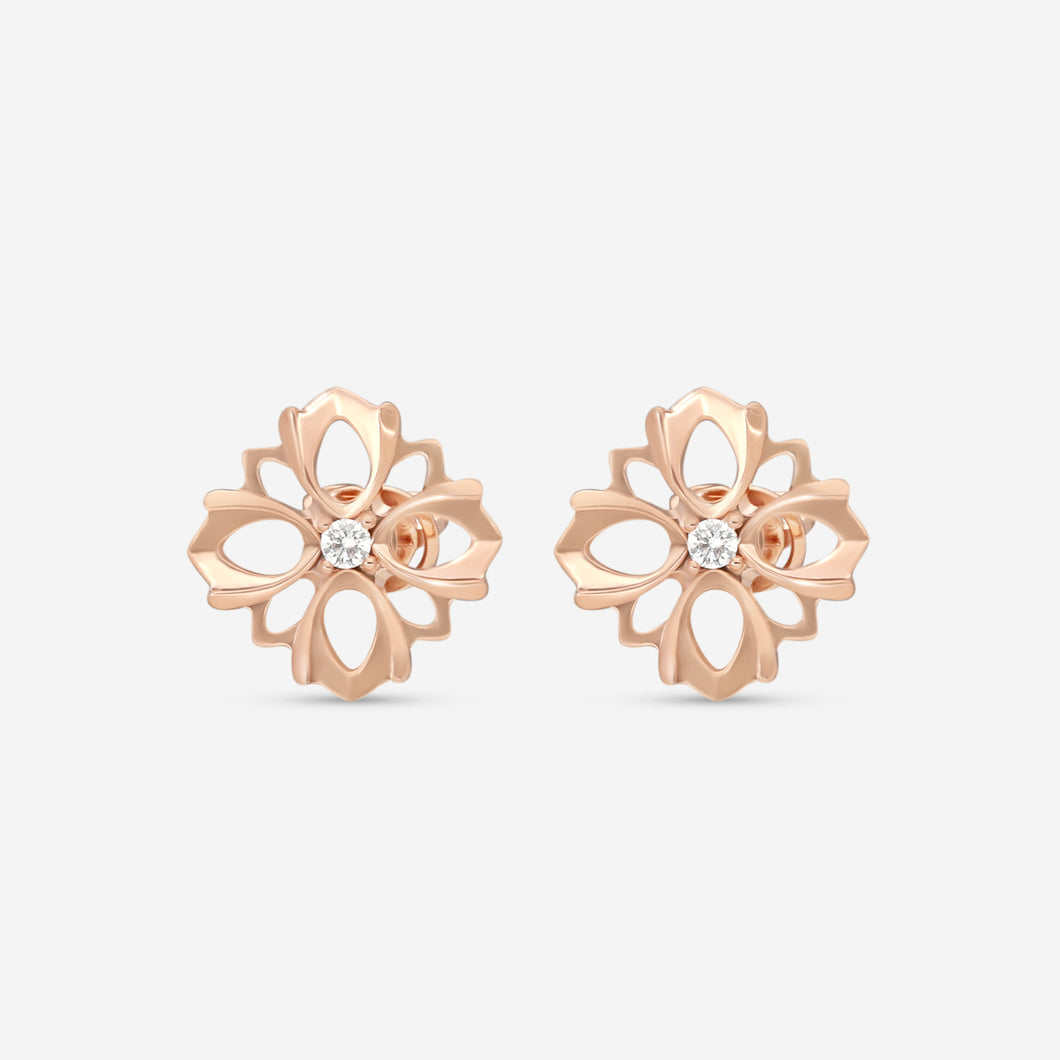 Gucci 18K Rose Gold with Central Diamonds Earrings YBD796248001 MSRP $2,900