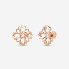 Load image into Gallery viewer, Gucci 18K Rose Gold with Central Diamonds Earrings YBD796248001 MSRP $2,900
