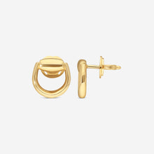 Load image into Gallery viewer, Gucci Horsebit 18K Yellow Gold Earrings YBD800098001 MSRP $1,550

