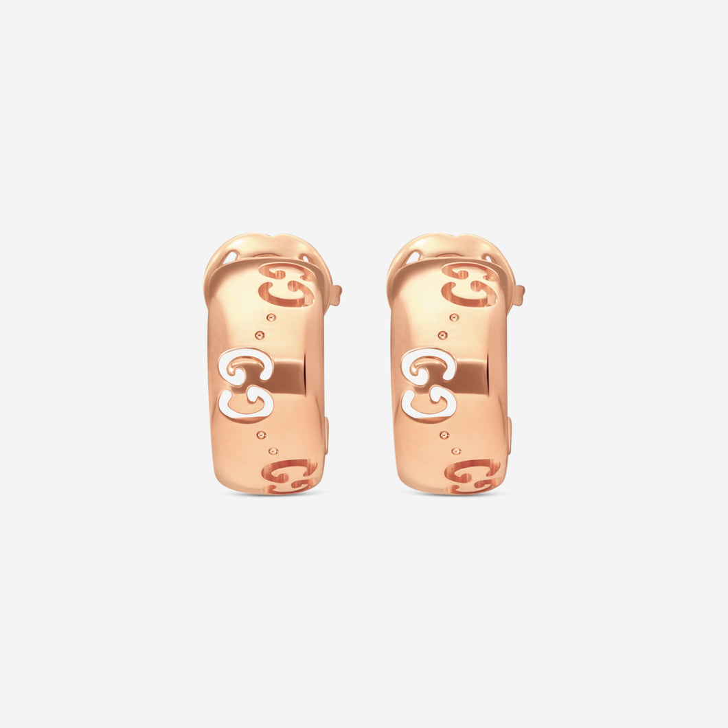 Gucci Icon 18K Rose Gold Earrings YBD804361002 MSRP $2,400