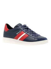 Load image into Gallery viewer, Bally Thiago 6309515 Marine Calf Plain Low-Top Leather Sneaker MSRP $560
