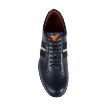 Load image into Gallery viewer, Bally Frenz Men&#39;s 6230484 Ink Perforated Leather Sneakers MSRP $535 NEW
