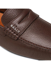 Load image into Gallery viewer, Bally Pavel 6234455 Men&#39;s Coffee Bovine Grained Leather Loafer MSRP $550
