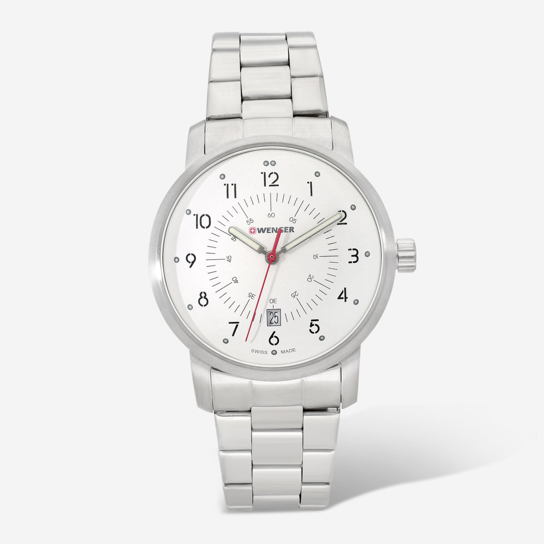Wenger Swiss Army Men's 01.1641.114 Avenue White Dial Watch 42 mm MSRP $195