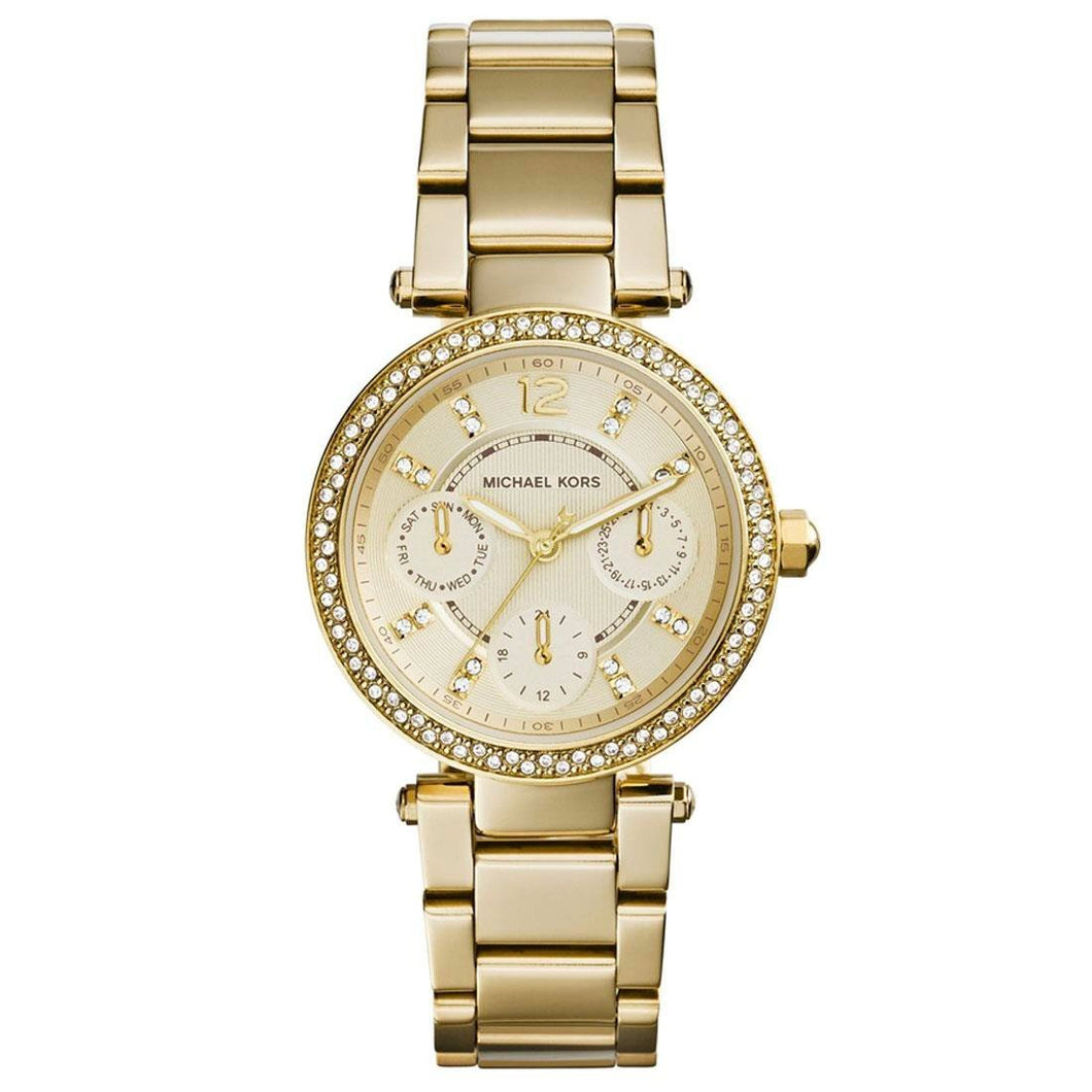Michael Kors Mini Parker MK6056 Women's Gold-Tone Quartz 33mm Watch MSRP $275