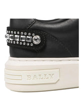 Load image into Gallery viewer, Bally Malya 6236583 Women&#39;s Black Calf Plain Sneakers Size 7.5 MSRP $586
