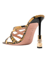 Load image into Gallery viewer, Bally Carolyn 6304290 Giallo Strappy Slip On Leahter Sandals MSRP $1200
