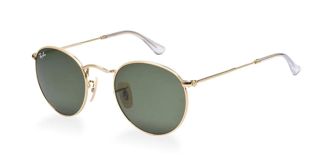 NEW RAY-BAN Unisex Round Metal Gold Frame G-15 Lens Sunglasses RB3447 001 MSRP $163