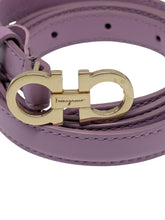 Load image into Gallery viewer, Salvatore Ferragamo Gancini Women's 23B224 Thin Voilet Belt Size 85 $430
