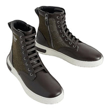 Load image into Gallery viewer, Bally Mevys 6239613 Men&#39;s Ebano Calf Plain Leather &amp; Fabric Boots Size 7 MSRP $730
