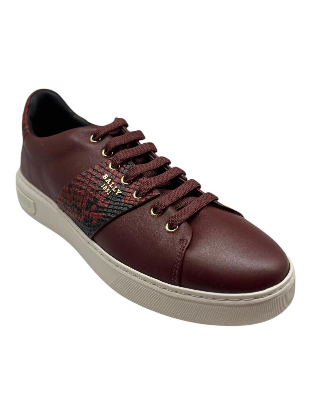 Bally Mattye 6301862 Men's Heritage Red Calf Plain Leather Sneaker MSRP $586