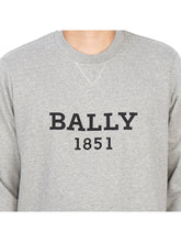 Load image into Gallery viewer, Bally 6239942 Men's 1851 Logo Grey &amp; Black Sweatshirt MSRP $474

