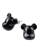 Load image into Gallery viewer, Baccarat 2814123 Be@rBrick Black Lead Crystal Earrings MSRP $470
