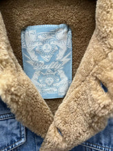 Load image into Gallery viewer, Bally 63029080 Men&#39;s Light Blue Denim Curling Shearling Detail Jacket Size L MSRP $1599
