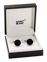 Load image into Gallery viewer, Montblanc 114784 Round Black Onyx Cufflinks MSRP $490
