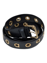 Load image into Gallery viewer, Salvatore Ferragamo Women's 677343 Gancini Black Leather Belt Size 95 MSRP $420

