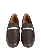 Load image into Gallery viewer, Bally Karlos 6304974 Men's Ebano Pebbled-Leather Driving Shoes MSRP $690

