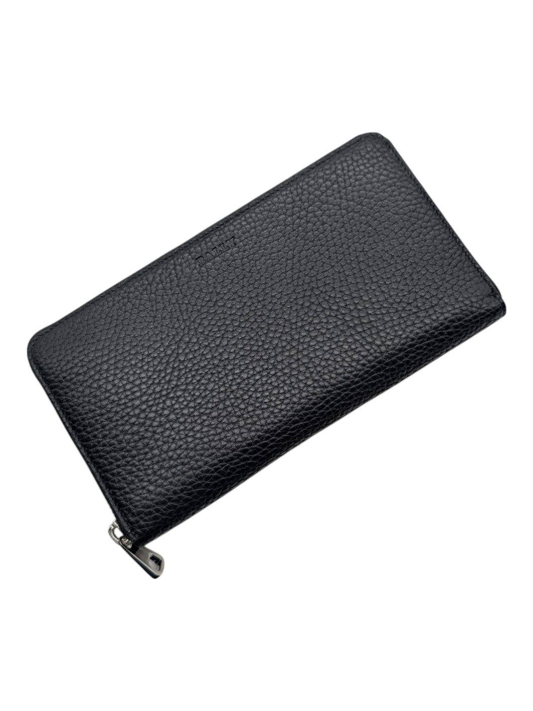 Bally Selen 6208224 Zip Around Black Calf Leather Wallet MSRP $620
