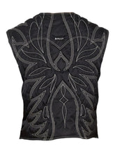 Load image into Gallery viewer, Bally 6302878 Men&#39;s Black Western Embroidered Padded Vest MSRP $1455
