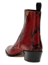 Load image into Gallery viewer, Bally Gaiman 6303991 Men&#39;s Ruby Animal Print Leather Boots MSRP $1100
