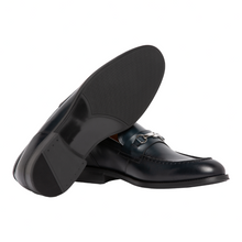Load image into Gallery viewer, NEW A. TESTONI Men&#39;s Black Leather Bit Loafer MSG0023S MADE IN ITALY MSRP $675
