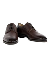 Load image into Gallery viewer, Bally Scrivani 6306756 Men's Ebano Leather Derby Shoes MSRP $1260

