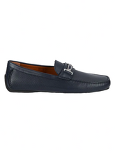 Load image into Gallery viewer, Bally Drulio Men&#39;s 6211257 Navy Leather Loafer Shoes
