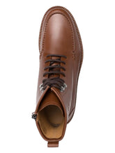 Load image into Gallery viewer, Bally Nokor 6239794 Men&#39;s Brown Moc Toe Leather Boots Size 11 MSRP $809
