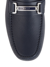 Load image into Gallery viewer, Bally Drulio Men&#39;s 6211257 Navy Leather Loafer Shoes
