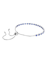 Load image into Gallery viewer, Swarovski Subtle Trilogy 5465383 Blue &amp; White Matrix Tennis Bracelet MSRP $139
