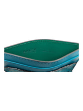Load image into Gallery viewer, Bally Tigi 6213682 Azure Calf Embossed Leather Card Holder Wallet MSRP $240

