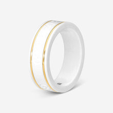 Load image into Gallery viewer, GUCCI Icon Thin Band 18kt Yellow Gold and Zirconia Ring YBC325964001 MSRP $770
