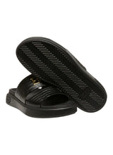 Load image into Gallery viewer, Bally Jym 6300672 Men&#39;s Black Leather Slides MSRP $450
