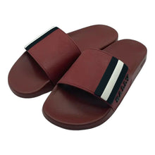 Load image into Gallery viewer, Bally Saxor 6219587 Men&#39;s Garnet Rubber Slide Sandals MSRP $220
