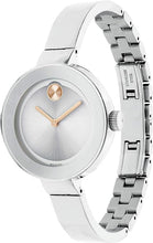 Load image into Gallery viewer, Movado BOLD Women&#39;s 3600194 Bangles Stainless Steel Watch with Sunray Dial 34mm MSRP $495

