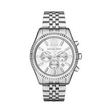 Load image into Gallery viewer, Michael Kors Lexington MK8405 Men&#39;s Silver-Tone Chronograph 45mm Watch MSRP $295
