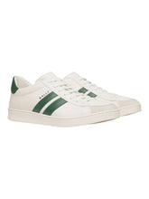 Load image into Gallery viewer, Bally Tyger 6308132 Men's White Green Stripes Leather Low-Top Sneaker MSRP $728
