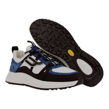 Load image into Gallery viewer, Bally Damon 6303815 Men&#39;s Black/Blue/White Suede Panel Low-Top Sneakers MSRP $720
