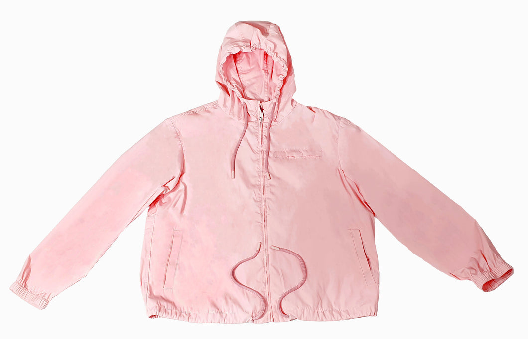 Bally 6301236 Petal Pink Waterproof Hooded Raincoat MSRP $450