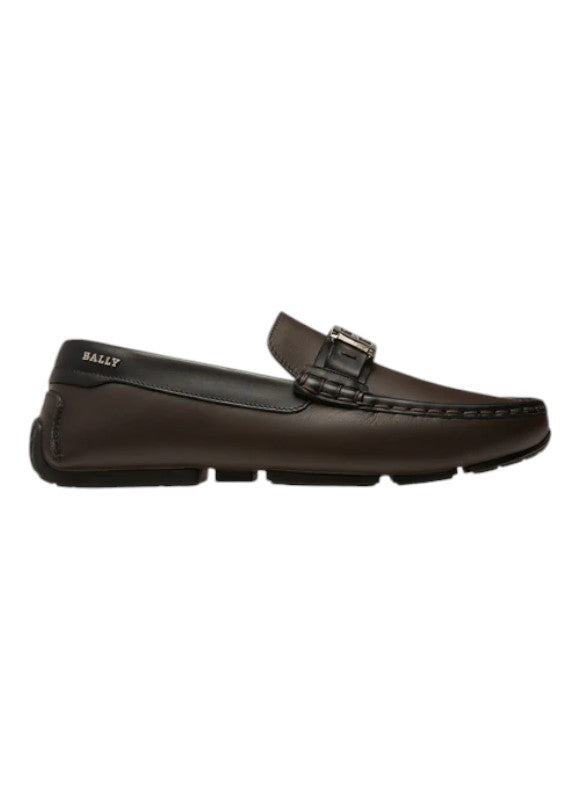Bally Peyton Men's Ebony Brown Leather Drivers Size 12 MSRP $720