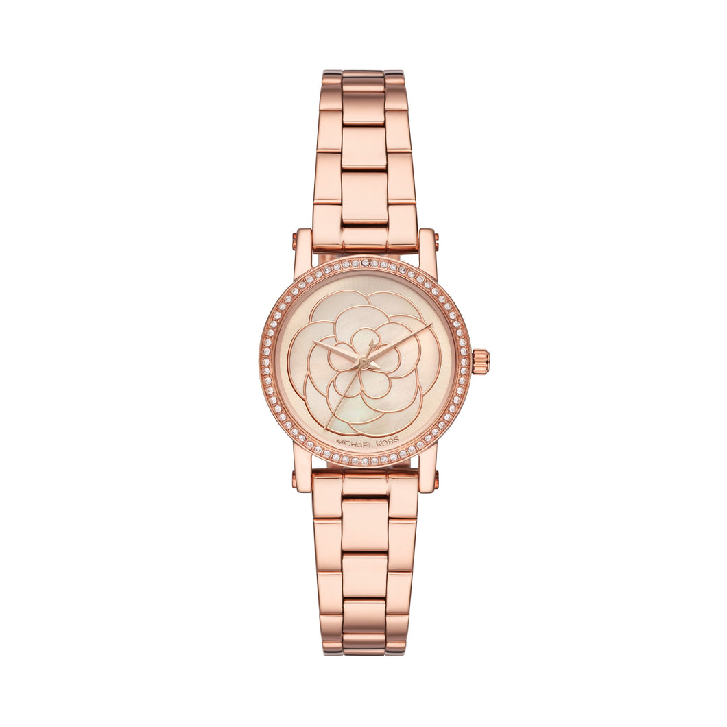 Michael Kors Norie MK3892 Women's Rose-Gold Quartz 28mm Watch MSRP $299