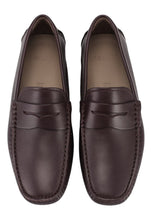 Load image into Gallery viewer, Bally Warno 6195749 Men&#39;s Chocolate Calf Plain Leather Driver Loafers Size 5 MSRP $495
