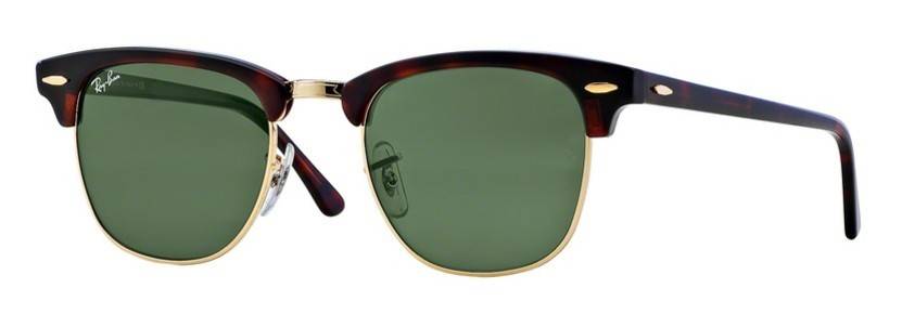 NEW RAY-BAN Men's Clubmaster Classic G15 Lens Sunglasses RB3016 W0366 MSRP $163