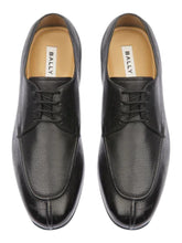 Load image into Gallery viewer, Bally Saele 6304681 Men's Black Deer Grained Derby Shoes MSRP $890
