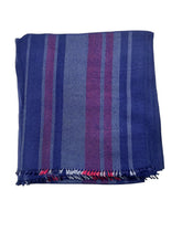 Load image into Gallery viewer, Bally 6233603 Men&#39;s Navy Blue Silk &amp; Wool Embroidered Scarf MSRP $260
